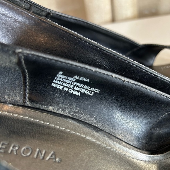 Merona black and white wedge open toe heels size 8 - Picture 7 of 9